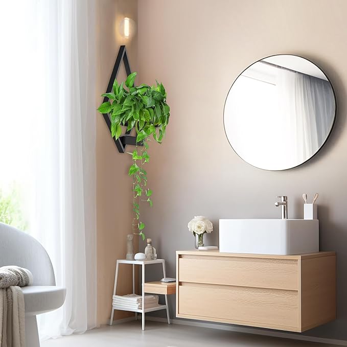 Wall Plant Holder, 2 Pack Metal Floating Shelves Indoor, Window Sill Plant Shelf - Image 4