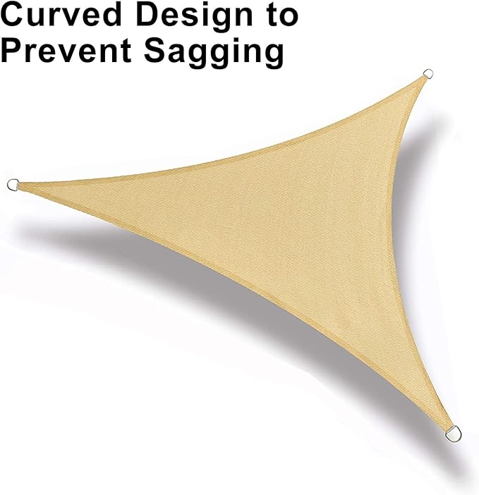 LOVE STORY Custom Size 7'x14'x15.7' Sand Sun Shade Sail Right Triangle Sunhsade - Image 6