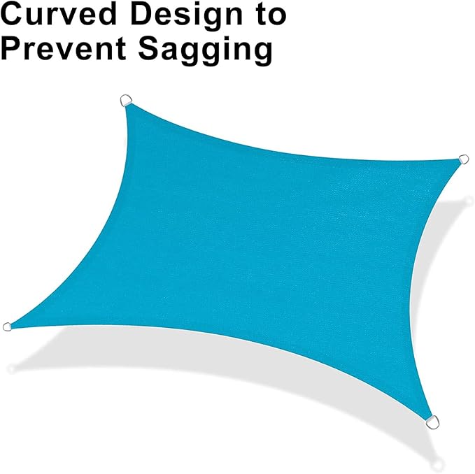 LOVE STORY Custom Size 7'x9' Turquoise Blue Sun Shade Sail Rectangle UV Block - Image 6