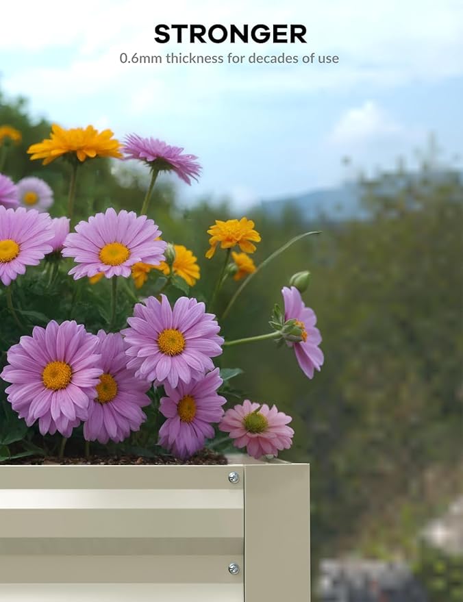 Garvee 8x4x2ft Galvanized Raised Garden Bed Outdoor, Rust-Resistant Raised - Image 4