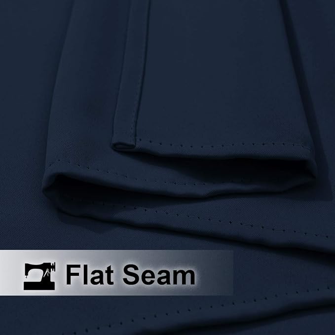 NICETOWN 2 Panels Navy Blue Outdoor Curtains - Image 6