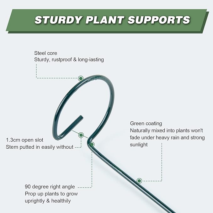 Joyhalo 20 Pack Plant Support Stakes 24 Inch, Plant Stakes, Flower Stakes - Image 5