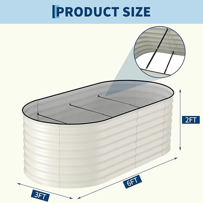 Garvee 2 Pack Galvanized Raised Garden Beds - Image 2