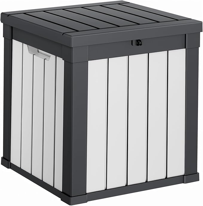 40 Gallon Resin Deck Box, Lockable Patio Outdoor Storage Box by OutdoorLivingPerfected