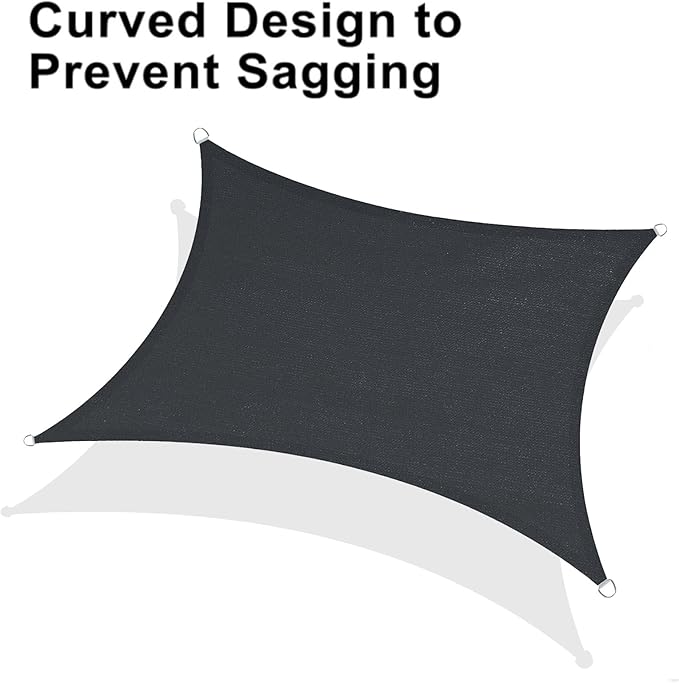 LOVE STORY Custom Size 4'x4' Graphite Grey Sun Shade Sail Rectangle UV Block - Image 6