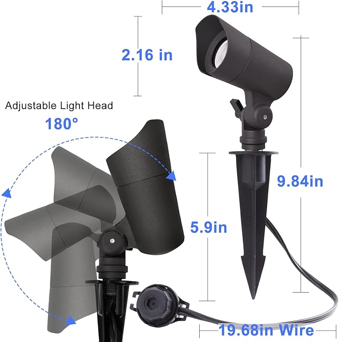 LED Landscape Lights with Connectors, 12V Low Voltage, Warm White 3000k - Image 3
