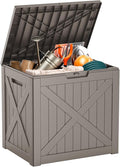 32 Gallon Outdoor Deck Box, Lockable Waterproof Outdoor Storage Boxes by MAIUSCOLI
