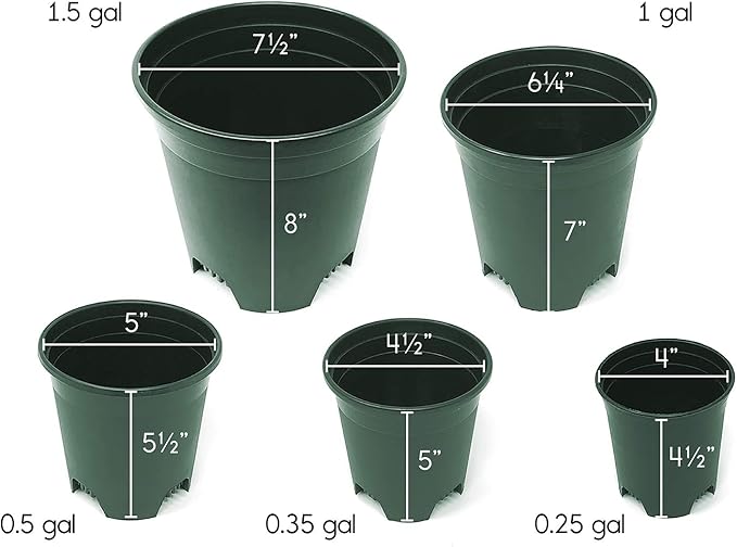 30-Pack Wholesale Nursery Pot in Bulk 5.5 Inch 0.5 Gallon Plastic Planters - Image 4