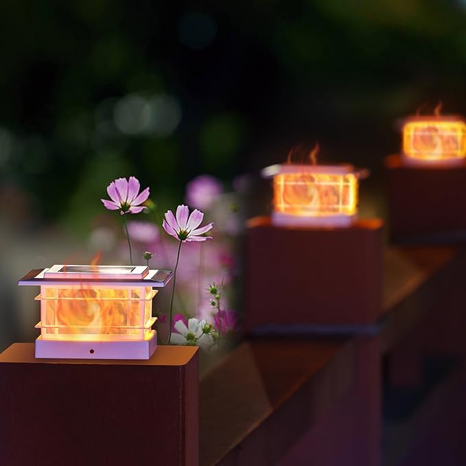 Dynaming 8 Pack Solar Post Cap Lights Outdoor - Image 6