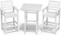 SERWALL Tall Adirondack Bar Chairs and Table 3 Pieces Set, Adirondack Bar by SERWALL