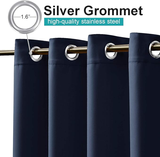 NICETOWN Outdoor Curtain for Patio Waterproof 84 inch Long, Rustproof Grommet - Image 2
