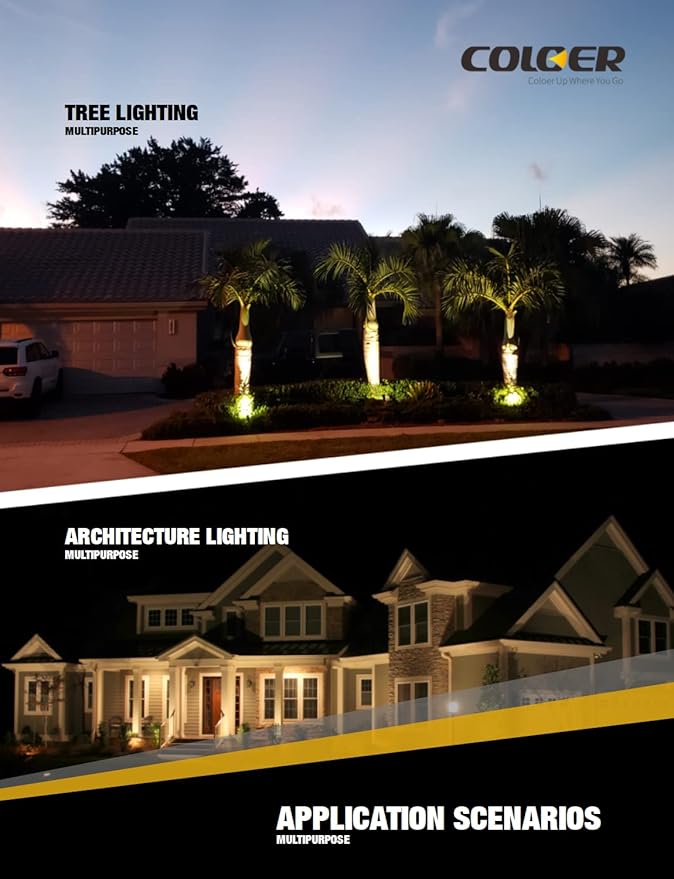 COLOER Brass Landscape Spotlights, 12 Pack Spot Lights Outdoor - Image 7