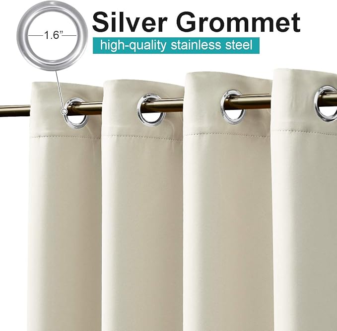 NICETOWN Outdoor Curtain for Patio Waterproof, Thermal Insulated Rustproof - Image 2