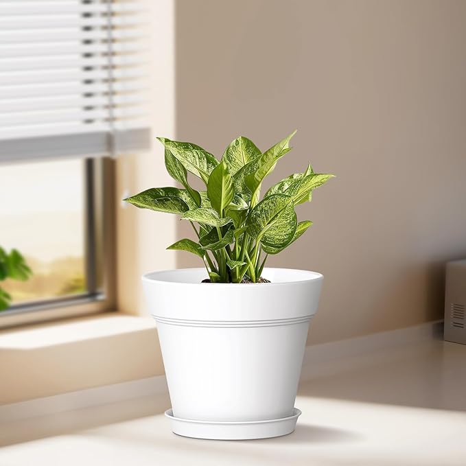 7 Inch Thick Plastic Plant Pots - Image 2