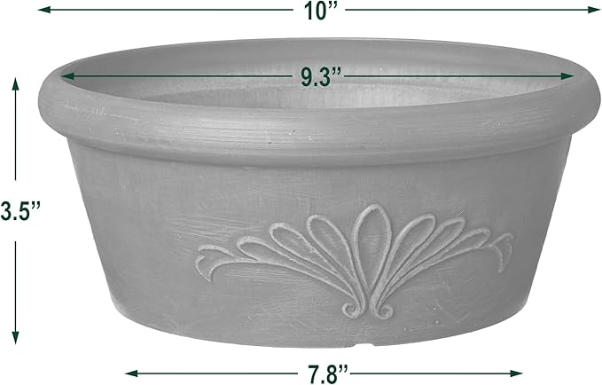 Arcadia Garden Products PSW TA25TP Plastic/Stone/Wood Composite Bulb Pan – No - Image 2