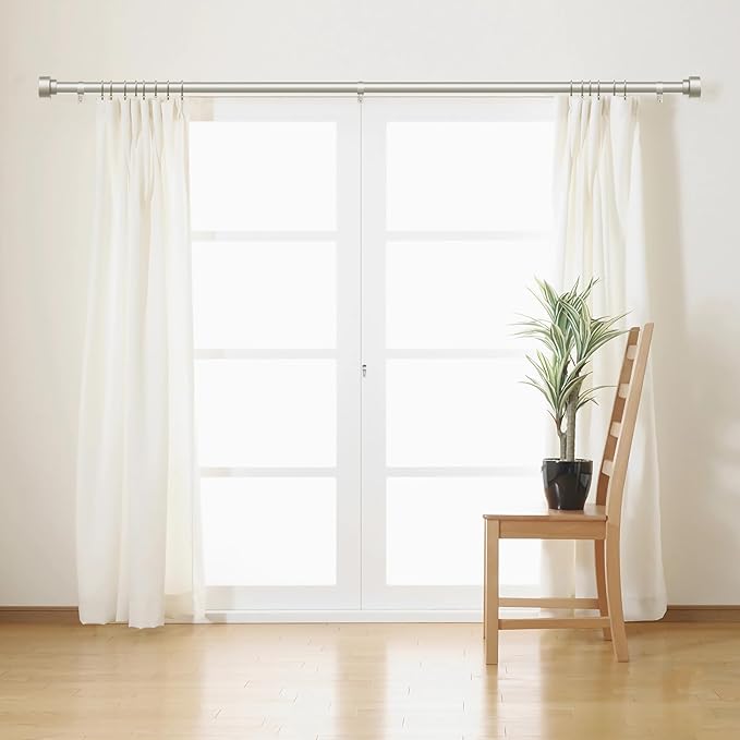 Curtain Rods for Windows 72 to 144, 1 Inch Adjustable Heavy Duty Long Window - Image 3