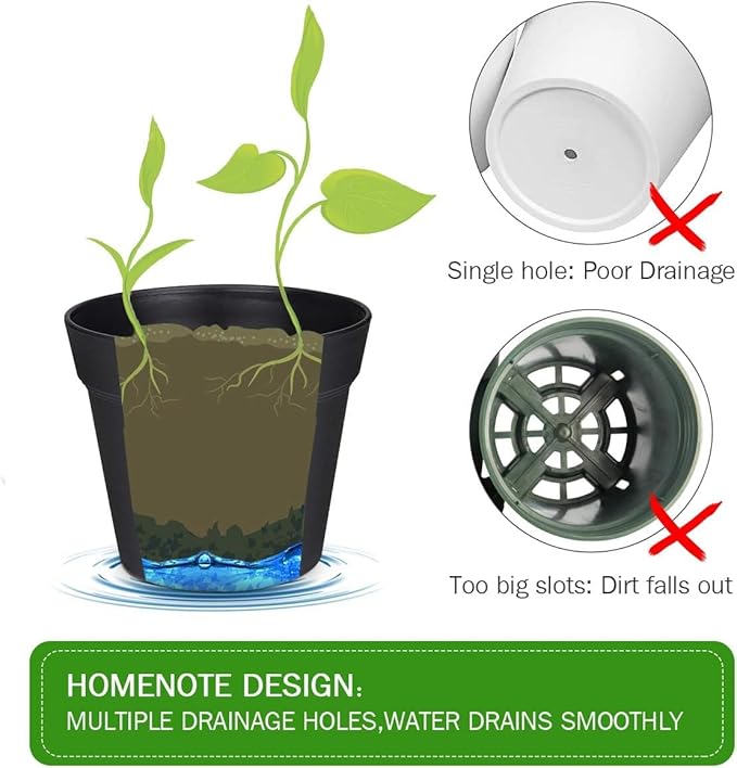 homenote Plant Pots, 7.5 Inch Flower Pots - Image 7