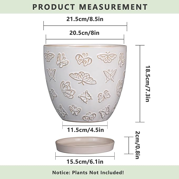 Ceramic Planter 8 Inch - Image 3