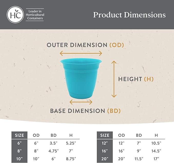 The HC Companies 20 Inch Eclipse Round Planter Pots - Image 5