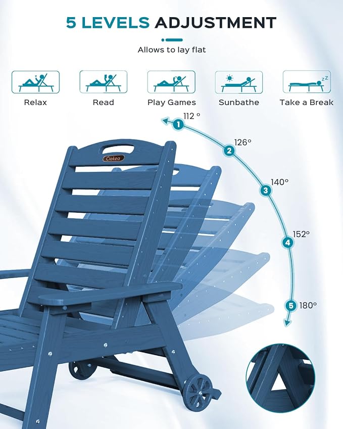 Ciokea Lounge Chair Outdoor, Oversized Chaise Lounge Chair - Image 4