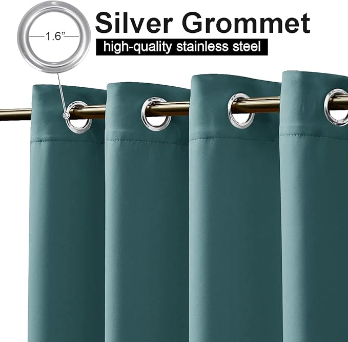 NICETOWN Waterproof Outdoor Gazebo Curtain W120 x L84, Rustproof Grommet - Image 2