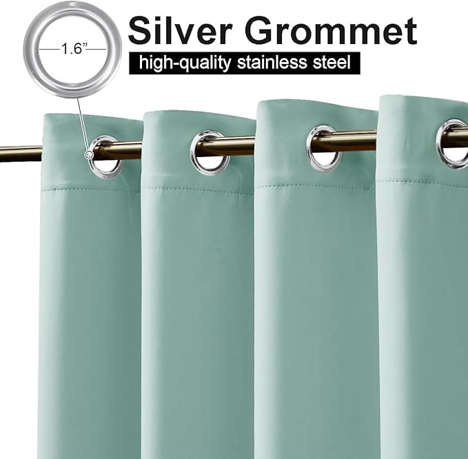 NICETOWN Outdoor Curtains for Patio Waterproof 84 inches Long 2 Panels - Image 3
