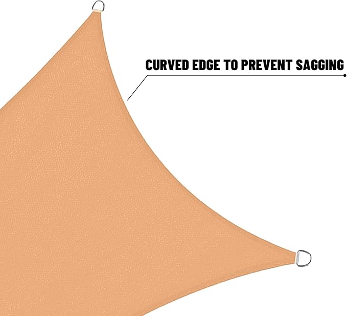 SUNNY GUARD Custom Size 10'x24' Peach Fuzz Sun Shade Sail Rectangle UV Block - Image 7