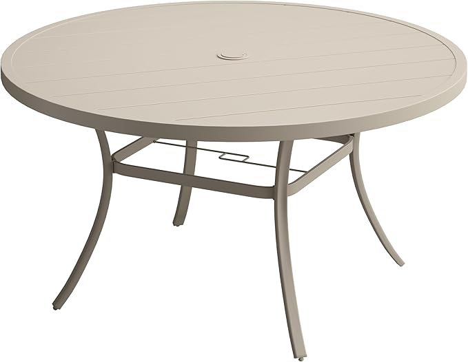 VICLLAX 63" Outdoor Round Patio Table by HOME