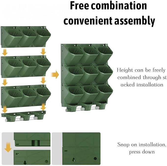 36 Pockets Living Wall Planter Indoor, Self Watering Wall Hanging Planters - Image 2