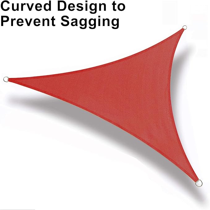 LOVE STORY Custom Size 5'x7'x8.6' Terra Red Sun Shade Sail Right Triangle - Image 6