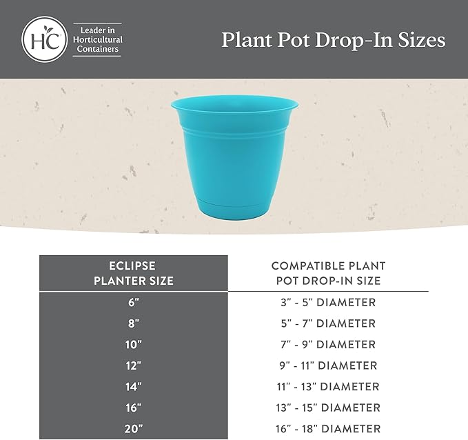 The HC Companies 10 Inch Eclipse Round Planter Pots - Image 6