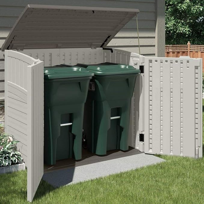 Suncast 4 Pack 34 Cu Ft Capacity Horizontal Outdoor Storage Shed - Image 6