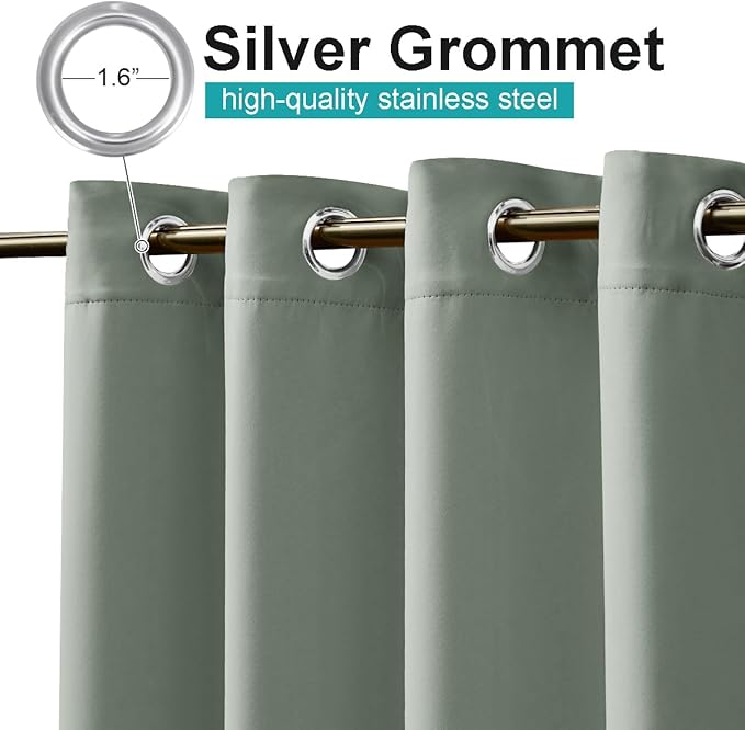 NICETOWN Outdoor Curtain for Patio Waterproof Extra Wide 100 in, Sun Blocking - Image 2