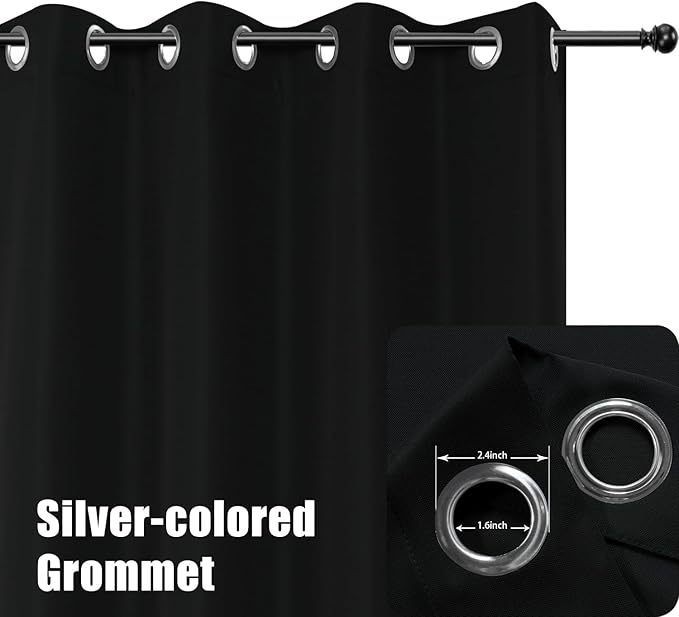 BONZER Outdoor Curtains for Patio Waterproof Thick Privacy Grommet Light - Image 2