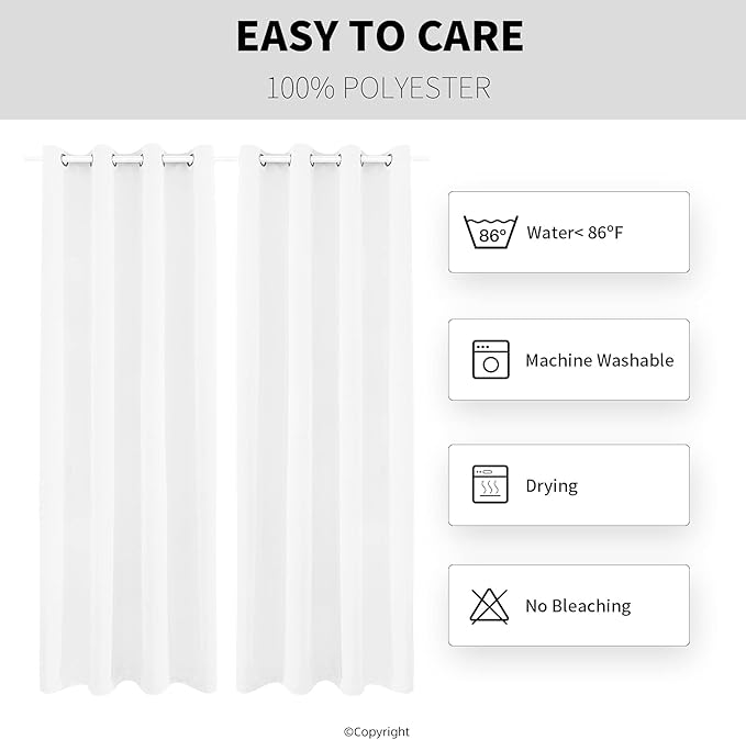 Outdoor Indoor Curtains W52 x L63 - Image 5