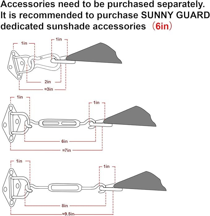 SUNNY GUARD Custom Size 11'x18'x21.1' Triangle Sand UV Block Sunshade - Image 3