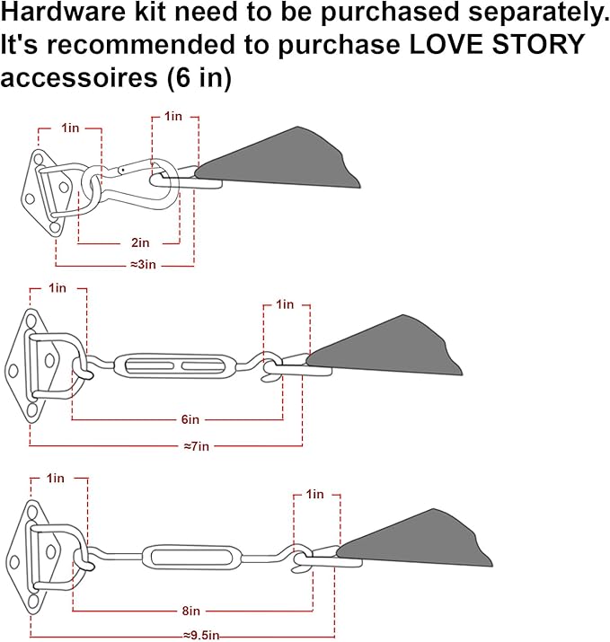 LOVE STORY Custom Size 5'x7'x8.6' Brown Sun Shade Sail Right Triangle Sunhsade - Image 3