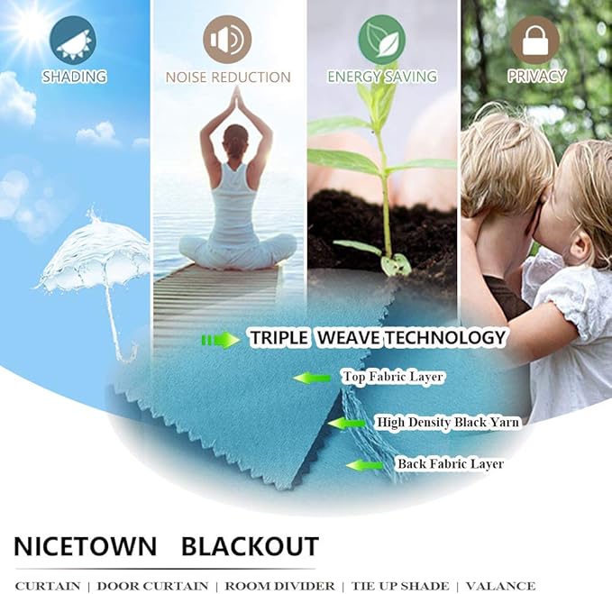 NICETOWN Outdoor Patio Curtains Long Drapes, Versatile Thermal Insulated Top - Image 4