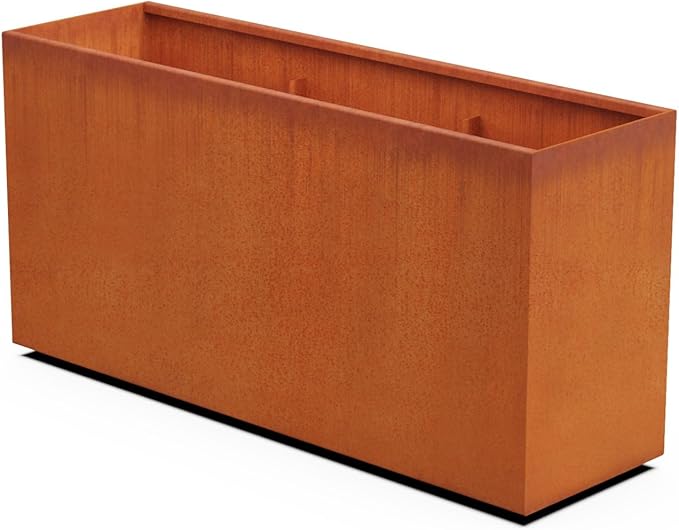 Plantercraft Corten Steel Planters | 60x18x30 Large Rectangular Planter by Plantercraft