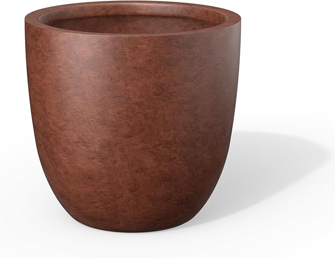 Kante 14 Inch Dia Round Concrete Planter, Indoor Outdoor Large Plant Pot by Kante