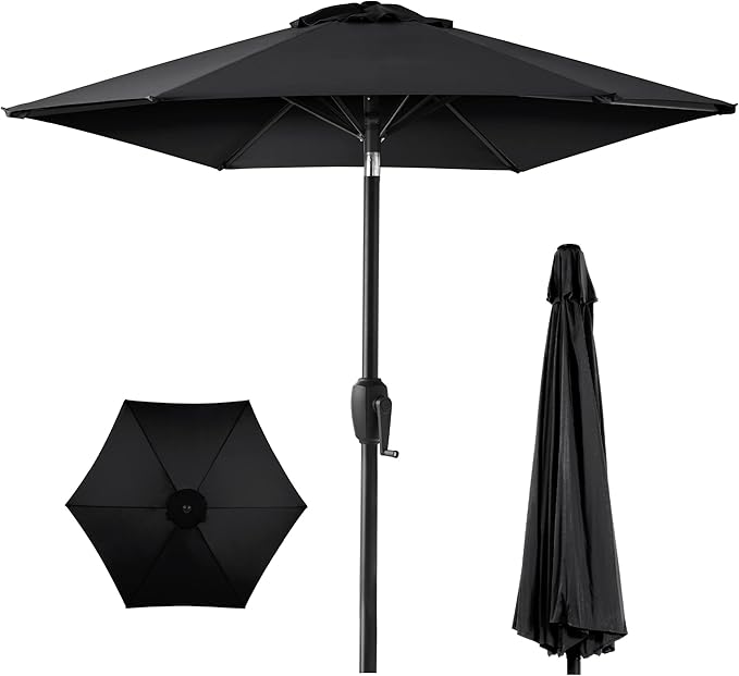 Best Choice Products 7.5ft Heavy-Duty Round Outdoor Market Table Patio Umbrella by BestChoiceProducts