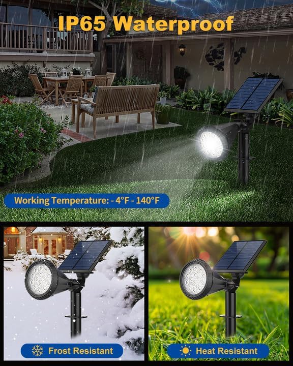 Solar Spot Lights Outdoor, 4 Pack Outdoor Solar Lights - Image 5