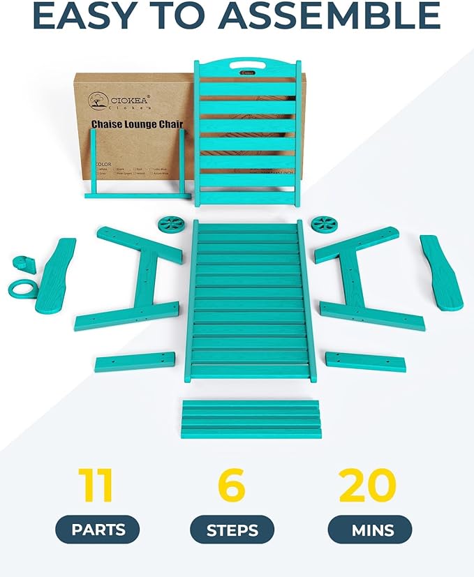Outdoor Chaise Lounge Chair Set of 2, Patio Lounge Chairs - Image 7