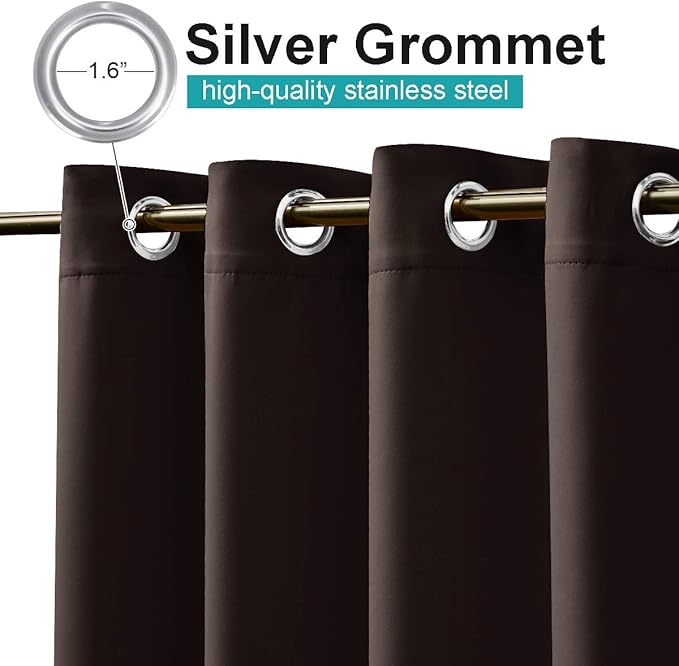 NICETOWN 2 Panels Patio Outdoor Curtains Waterproof, Thermal Insulated - Image 2