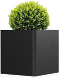 Large Metal Square Planter 26" L x 26" W x 26" H, Heavy Duty Black Large by Gardenaire