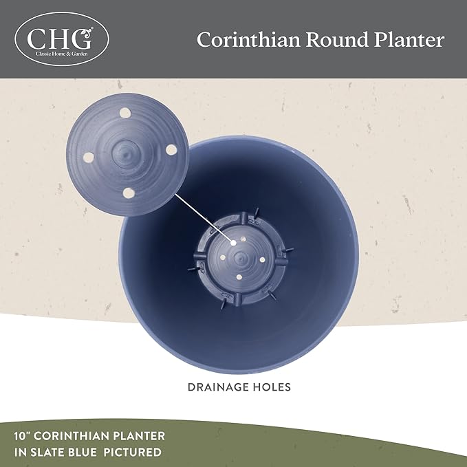 Classic Home and Garden Corinthian Round Planter - Image 3