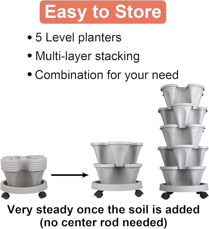 DUNCHATY Stackable Vertical Garden Planter - Image 7