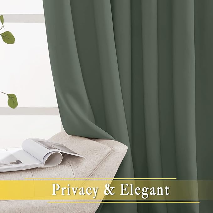 NICETOWN Blackout 90 inch Sliding Door Curtain - Image 6