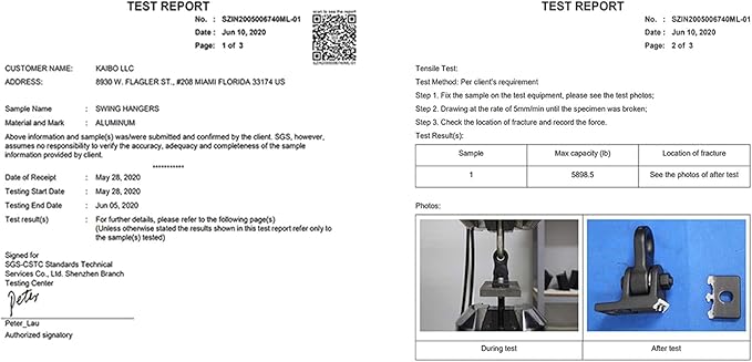 Heavy Duty Blue Swing Hangers Screws Bolts Included Over 5000 lb Capacity - Image 4