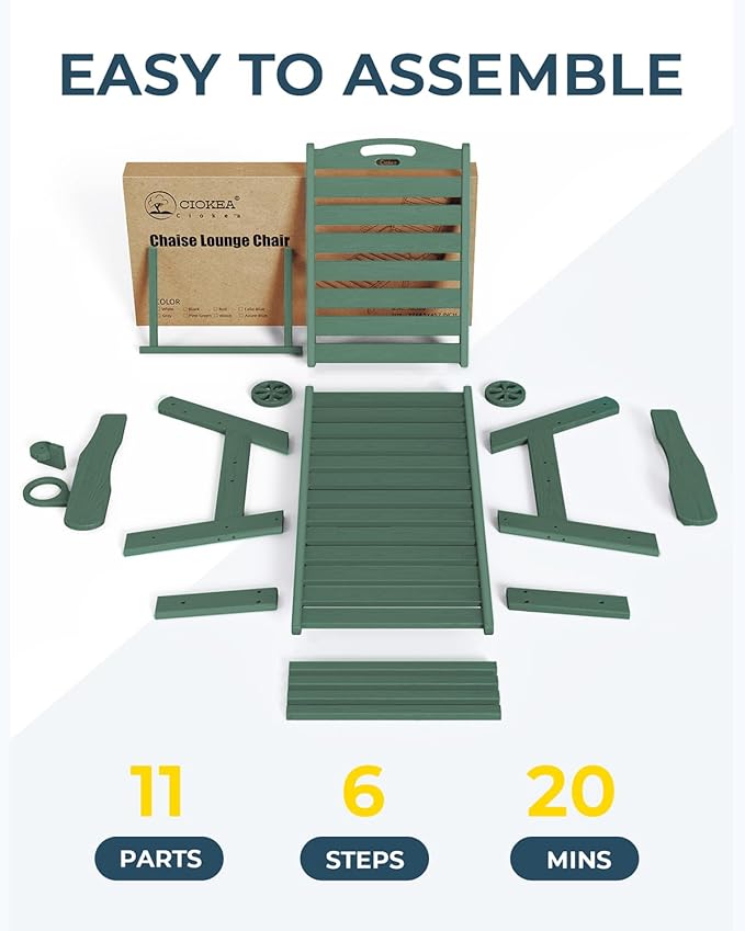Outdoor Lounge Chair Set of 4, All Weather Patio Chaise Lounge Chair - Image 7